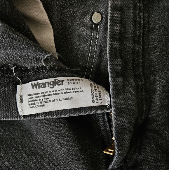 Vintage Wrangler Black Denim Jeans, size 30x34 - Picture 6 of 6
